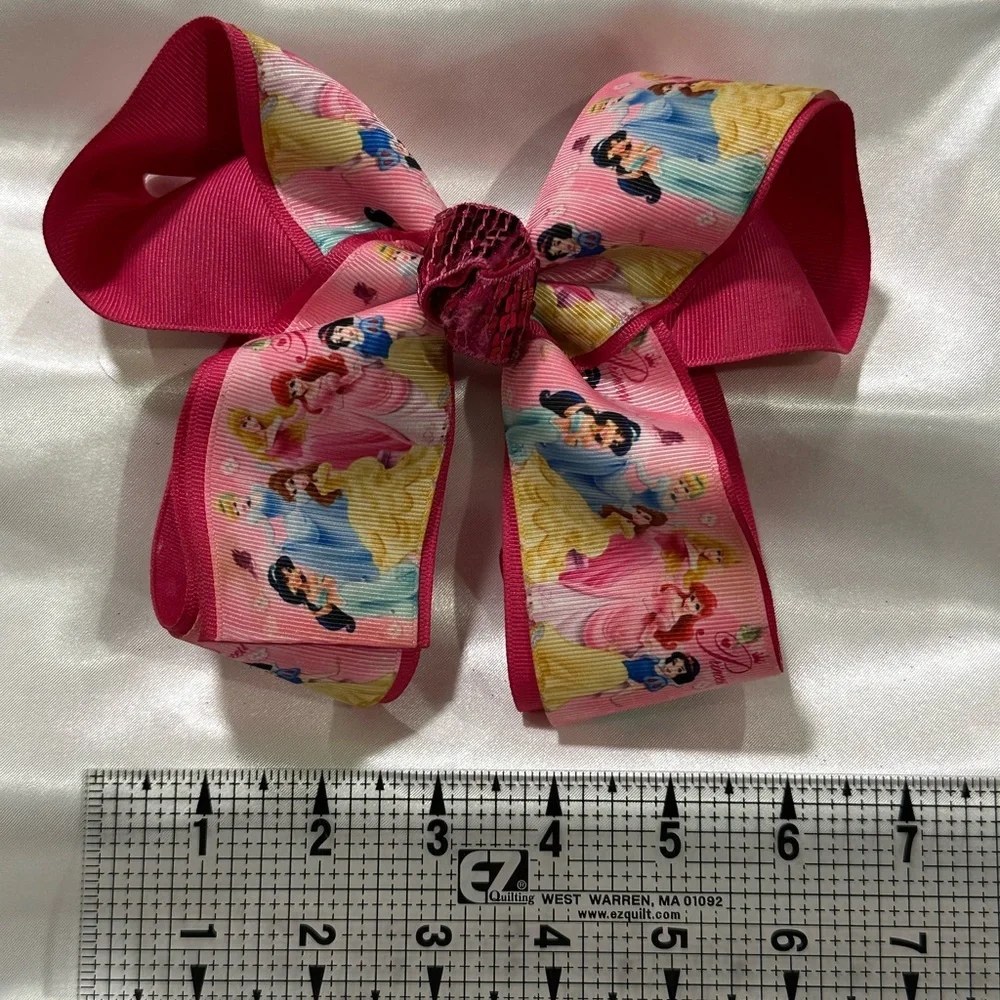 Pink Princess Ribbon XLarge Hair Bow- bundle and save on shipping
